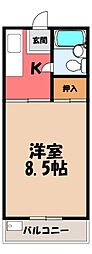 こーぽかさゆ 1Kの間取図画像