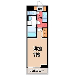 スバル 1Kの間取図画像