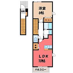 ビサイドパーク 1LDKの間取図画像