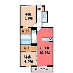 ベストオーシャン F 2LDKの間取図画像