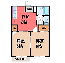 ヒロパレス 2DKの間取図画像