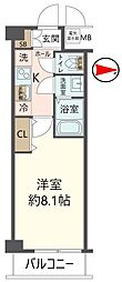 アドバンス京都烏丸グルーブ 1Kの間取図画像