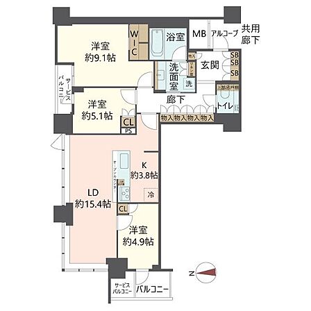 2LDK 間取り