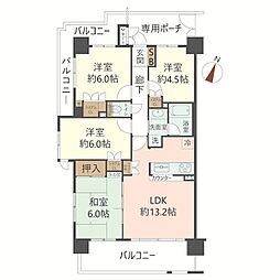 クレールメゾン今里ヴィサージュ 3LDKの間取図画像
