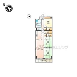 クレール南鈴原 3LDKの間取図画像