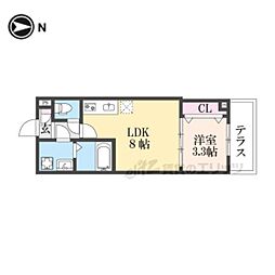 シエーナ川西中央3 1LDKの間取図画像