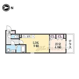 シエーナ川西中央3 1LDKの間取図画像