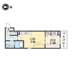 シエーナ川西中央3 1LDKの間取図画像
