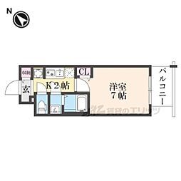 ファーストフィオーレ尼崎グランウエスト 1Kの間取図画像