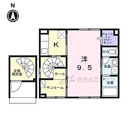 メゾン グランシャン 1Kの間取図画像