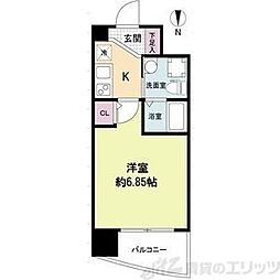 セレニテ江坂ルフレ 1Kの間取図画像