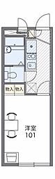 レオパレス南春日丘 1Kの間取図画像