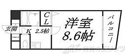 クリアコート・Uパート5 1Kの間取図画像
