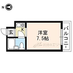 OMレジデンス茨木追手門前 2階ワンルームの間取り