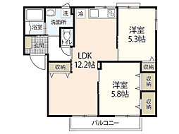 間取図画像 2LDK