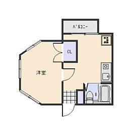 アンシャンテ住吉 1DKの間取図画像