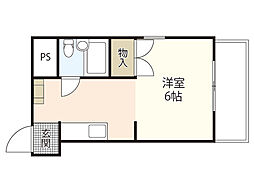 アーバンハイツ千田 1Kの間取図画像