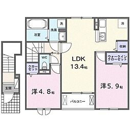 間取図画像 2LDK