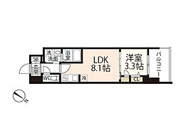S-RESIDENCE東千田公園alesia 1LDKの間取図画像