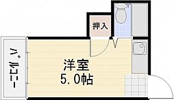 ロビンマンション ワンルームの間取図画像