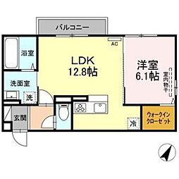 D-room中野 1LDKの間取図画像