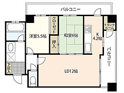ジェイシティ高須弐番館 2LDKの間取図画像