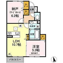 メゾンみのり2 1SLDKの間取図画像