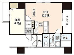 ソル高松 1LDKの間取図画像