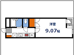 ルアール国光 1Kの間取図画像