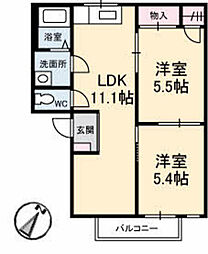 フレグランス917 2LDKの間取図画像