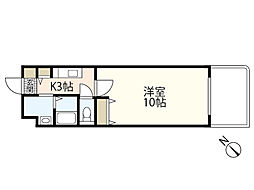 第9小谷ビル 1Kの間取図画像