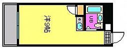 第10やたがいビル ワンルームの間取図画像