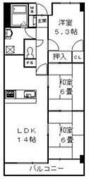 フォーラム牛田早稲田 3LDKの間取図画像