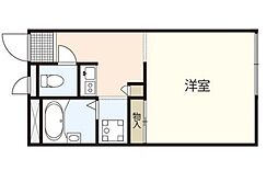 レオパレスパラリア ワンルームの間取図画像