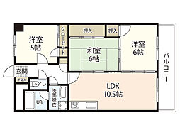セレッソコート東雲公園 3LDKの間取図画像
