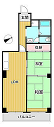 栗林ビル 2LDKの間取図画像