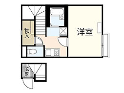 レオネクストグレイス戸坂 1Kの間取図画像