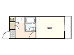 NEPHEL榎町 ワンルームの間取図画像