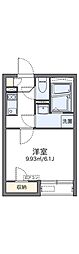 レオネクストサリエール 1Kの間取図画像