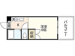 アルティメイトビルディング舟入中町 ワンルームの間取図画像