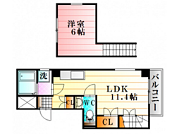 Y'ZB.L.D緑井 1LDKの間取図画像