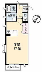 グランカーサ光ガ丘 ワンルームの間取図画像