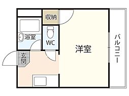 アスティーニ海田南 ワンルームの間取図画像