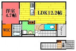 ヴィラコンフォール 1LDKの間取図画像