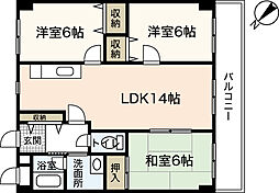 CaroCasaA 3LDKの間取図画像