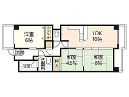 ライオンズマンション牛田東 3LDKの間取図画像