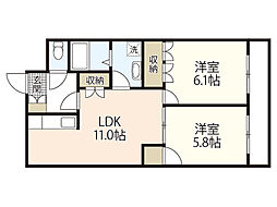 間取図画像 2LDK