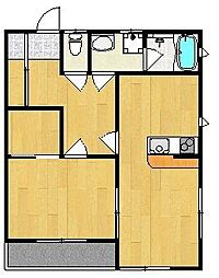 イーストコート 1LDKの間取図画像