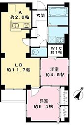 Diamond Valley ダイヤモンドバレー 2LDKの間取図画像