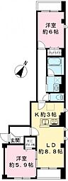 (仮称)ビューノ中央 2LDKの間取図画像
